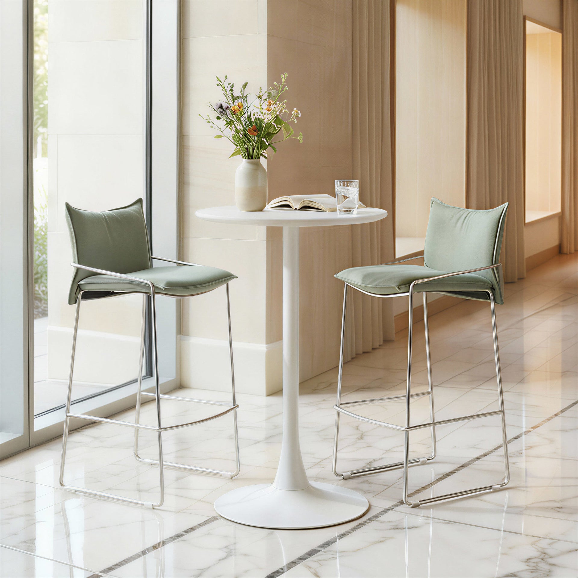 Auray Bar Table White