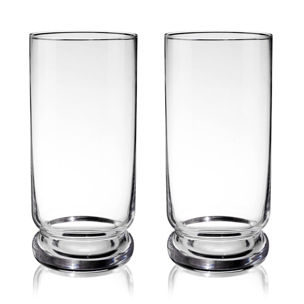 Mercury Crystal Highball Glasses, Set of 2