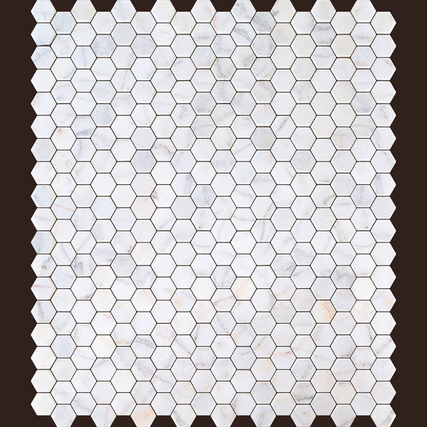 Bianco Ibiza White Marble Tumbled Mosaic Floor and Wall Tile - Livfloors Collection