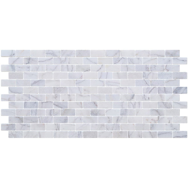 Bianco Ibiza White Marble Tumbled Mosaic Floor and Wall Tile - Livfloors Collection