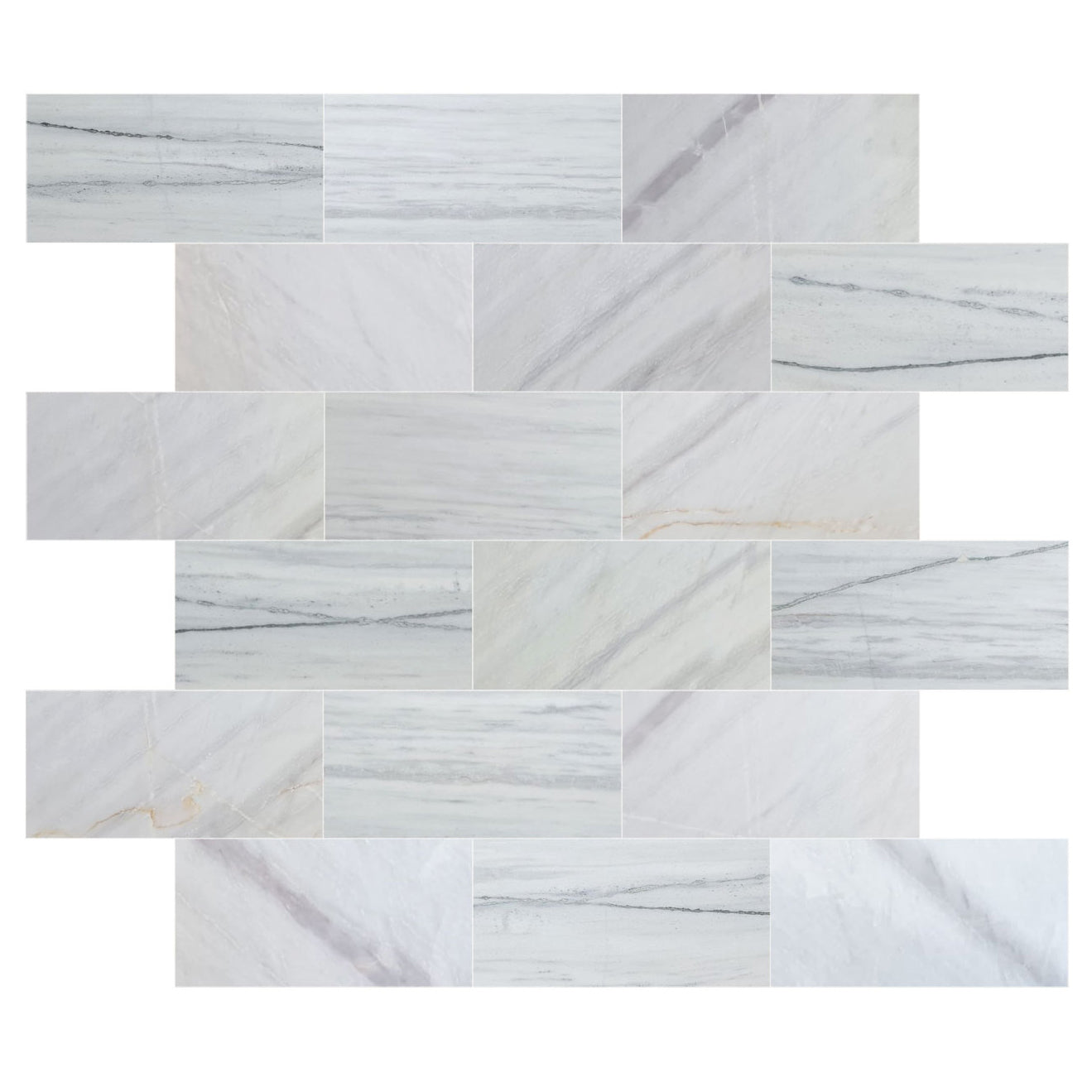 Bianco Lasa Exotic Marble Polished Floor and Wall Tile - Large Format - Livfloors Collection