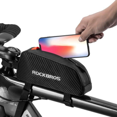 Bicycle Bag Reflective Front Top Frame Tube Bag Ultralight Portable Bike Big Capacity Pocket Cycling Accessories Top Tube Bike Bag Waterproof Bike Front Frame Bike Bag Bicycle Top Tube Bag Cycling Accessories