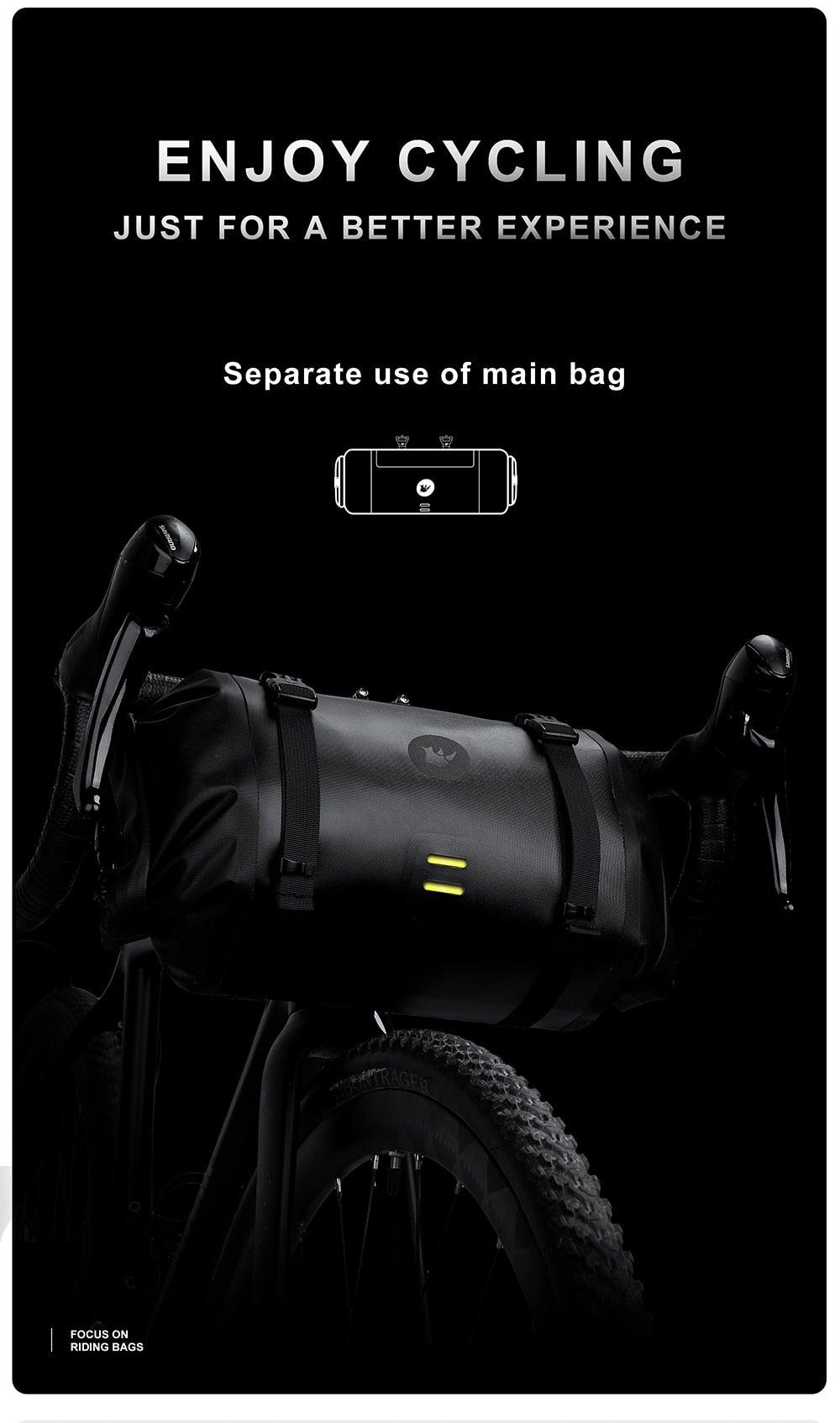 Bicycle Bag Waterproof Big Capacity Handlebar Bag 2 Piece Front Tube Cycling Bag  Bike Accessories Bike Bag Waterproof Bike Handlebar Bag Bicycle For Sport Bicycle Cycling Accessories