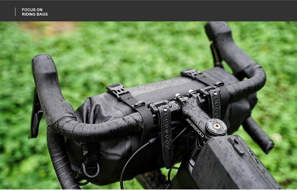 Bicycle Bag Waterproof Big Capacity Handlebar Bag 2 Piece Front Tube Cycling Bag  Bike Accessories Bike Bag Waterproof Bike Handlebar Bag Bicycle For Sport Bicycle Cycling Accessories