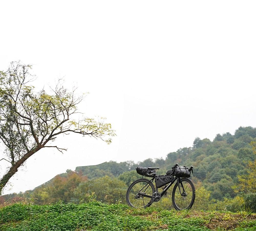 Bicycle Bag Waterproof Big Capacity Handlebar Bag 2 Piece Front Tube Cycling Bag  Bike Accessories Bike Bag Waterproof Bike Handlebar Bag Bicycle For Sport Bicycle Cycling Accessories