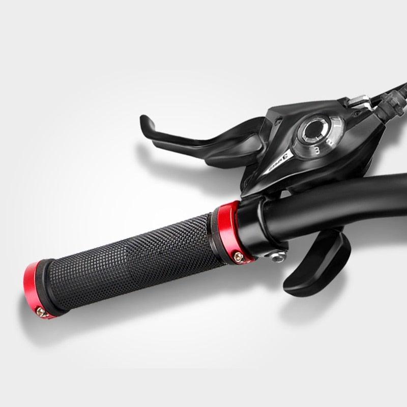 Bicycle Handlebar Grips Cycling Bicycle Accessories Non-Slip Bicycle Handlebar Grips Bike Handle Ergonomic Shockproof Bicycle Handle Grip With Adjustable Aluminum Lock For Mountain Bike