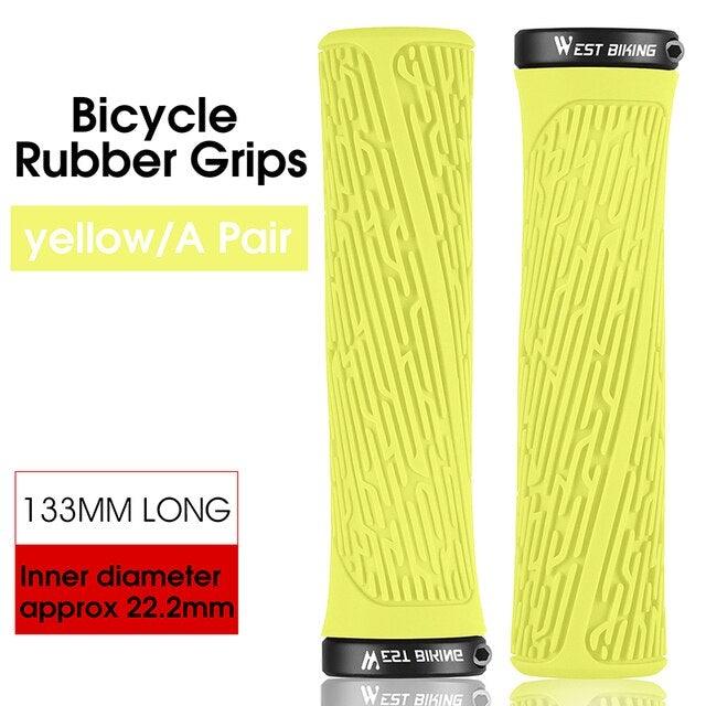 Bicycle Handlebar Grips Cycling Bicycle Accessories Non-Slip Bicycle Handlebar Grips Bike Handle Ergonomic Shockproof Bicycle Handle Grip With Adjustable Aluminum Lock For Mountain Bike
