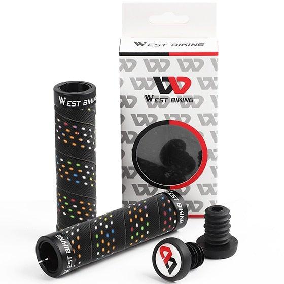 Bicycle Handlebar Grips Cycling Bicycle Accessories Non-Slip Bicycle Handlebar Grips Bike Handle Ergonomic Shockproof Bicycle Handle Grip With Adjustable Aluminum Lock For Mountain Bike