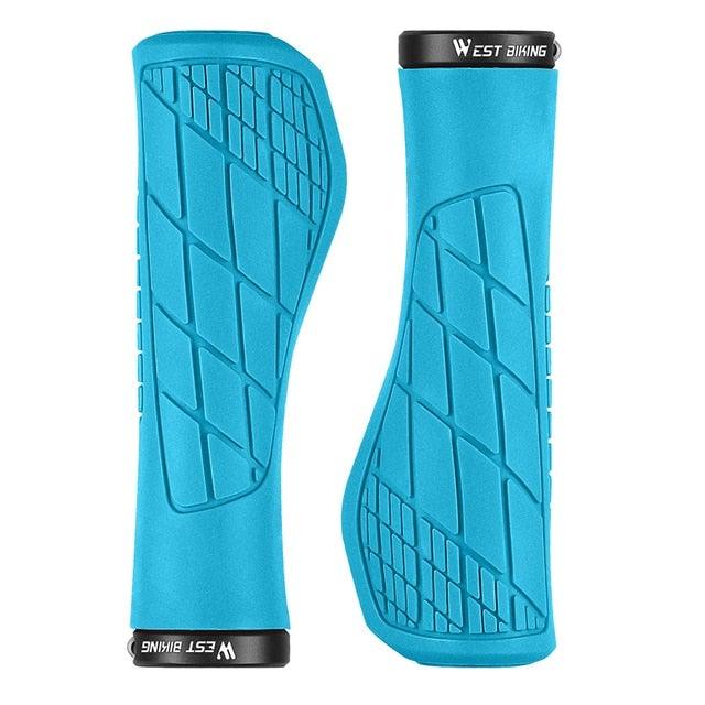 Bicycle Handlebar Grips Cycling Bicycle Accessories Non-Slip Bicycle Handlebar Grips Bike Handle Ergonomic Shockproof Bicycle Handle Grip With Adjustable Aluminum Lock For Mountain Bike