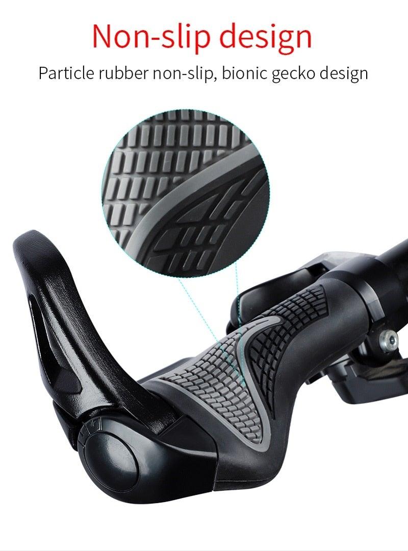 Bicycle Handlebar Grips Cycling Bicycle Accessories Non-Slip Bicycle Handlebar Grips Bike Handle Ergonomic Shockproof Bicycle Handle Grip With Adjustable Aluminum Lock For Mountain Bike
