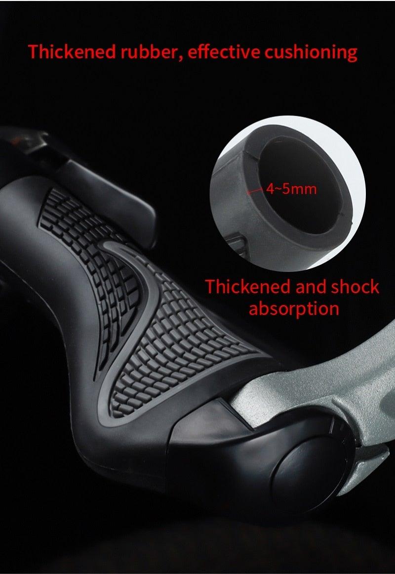 Bicycle Handlebar Grips Cycling Bicycle Accessories Non-Slip Bicycle Handlebar Grips Bike Handle Ergonomic Shockproof Bicycle Handle Grip With Adjustable Aluminum Lock For Mountain Bike