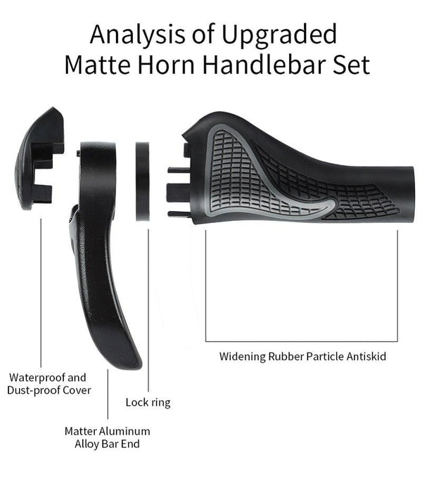 Bicycle Handlebar Grips Cycling Bicycle Accessories Non-Slip Bicycle Handlebar Grips Bike Handle Ergonomic Shockproof Bicycle Handle Grip With Adjustable Aluminum Lock For Mountain Bike