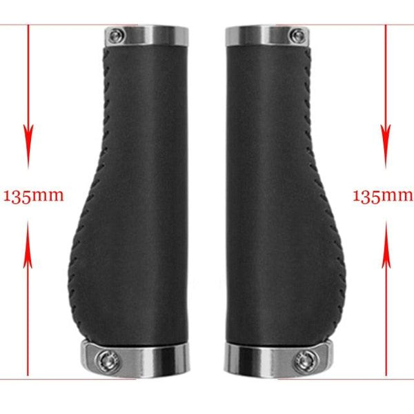 Bicycle Locking Grip Wear-Resistant Leather Non-Slip Grip Cover Mountain Bike Handlebar Lock-on Bike Handlebar Grips Locking Non-Slip-PU Bicycle Handle Grip Widen Holding Surface For Cycling Mountain And Bicycles Accessories