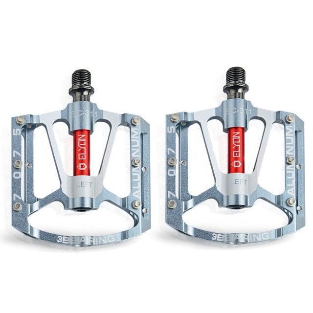 Bicycle pedal Flat Bike Pedals Road 3 Seal Bearings Mountain Bike aluminum Wide Platform Mountain Bike Pedals Flat Bicycle Pedals Lightweight Road Bike Pedals Fiber Sealed Bearing Flat Pedals