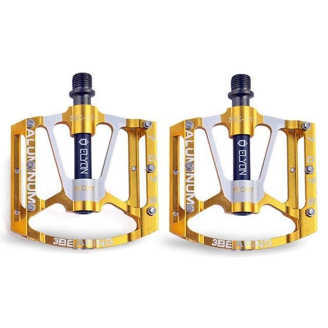 Bicycle pedal Flat Bike Pedals Road 3 Seal Bearings Mountain Bike aluminum Wide Platform Mountain Bike Pedals Flat Bicycle Pedals Lightweight Road Bike Pedals Fiber Sealed Bearing Flat Pedals