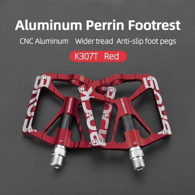 Bicycle Pedals Aluminum Alloy Ultralight Non-Slip Rainproof Reflective Bearing Road Bike Pedal Cycling Accessories Mountain Bike Pedals Ultra Strong Aluminum Alloy Flat Pedals Cycling Sealed Bearings Light Weight And Large Platform