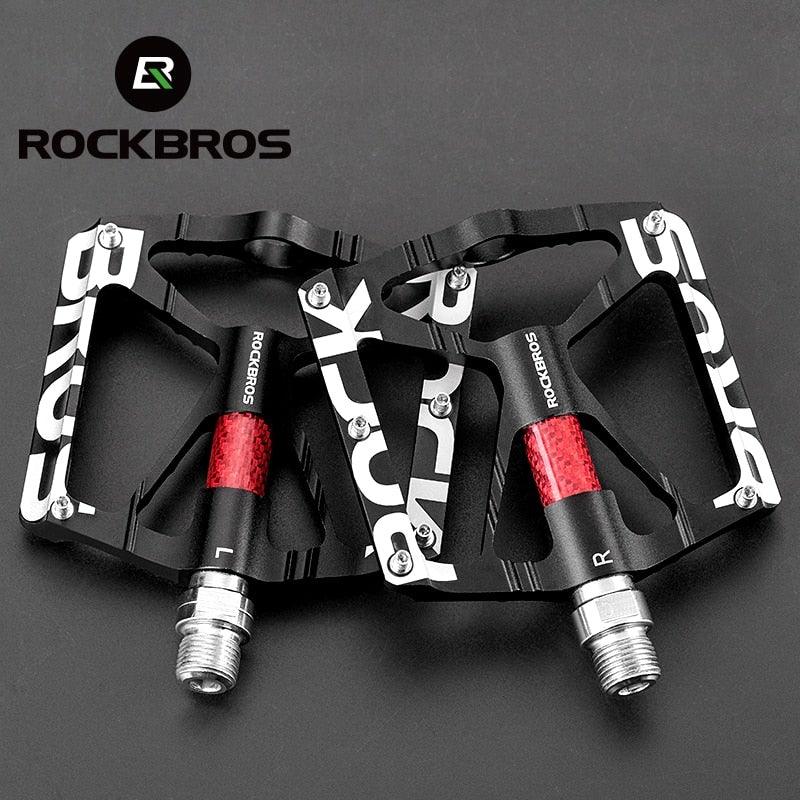 Bicycle Pedals Aluminum Alloy Ultralight Non-Slip Rainproof Reflective Bearing Road Bike Pedal Cycling Accessories Mountain Bike Pedals Ultra Strong Aluminum Alloy Flat Pedals Cycling Sealed Bearings Light Weight And Large Platform