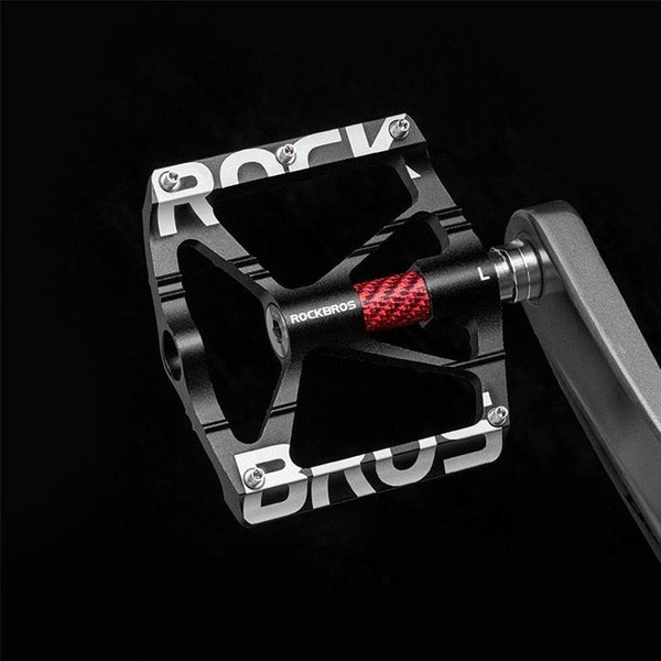 Bicycle Pedals Aluminum Alloy Ultralight Non-Slip Rainproof Reflective Bearing Road Bike Pedal Cycling Accessories Mountain Bike Pedals Ultra Strong Aluminum Alloy Flat Pedals Cycling Sealed Bearings Light Weight And Large Platform