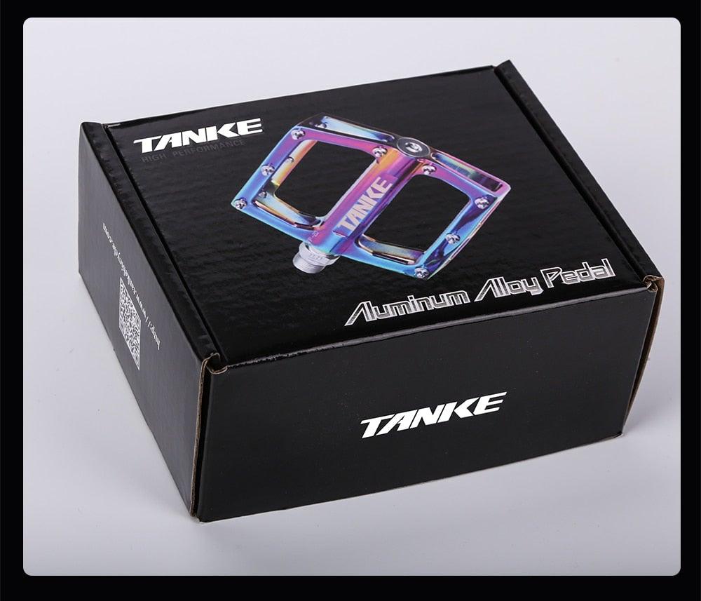 Bicycle pedals Ultralight Aluminum Alloy Colorful Hollow Anti-Skid Bearing Mountain Bike Foot pedal Pedals Aluminum Road Bike Pedals Sealed Bearing Bicycle Lightweight Platform Flat Pedals For Road Bikes