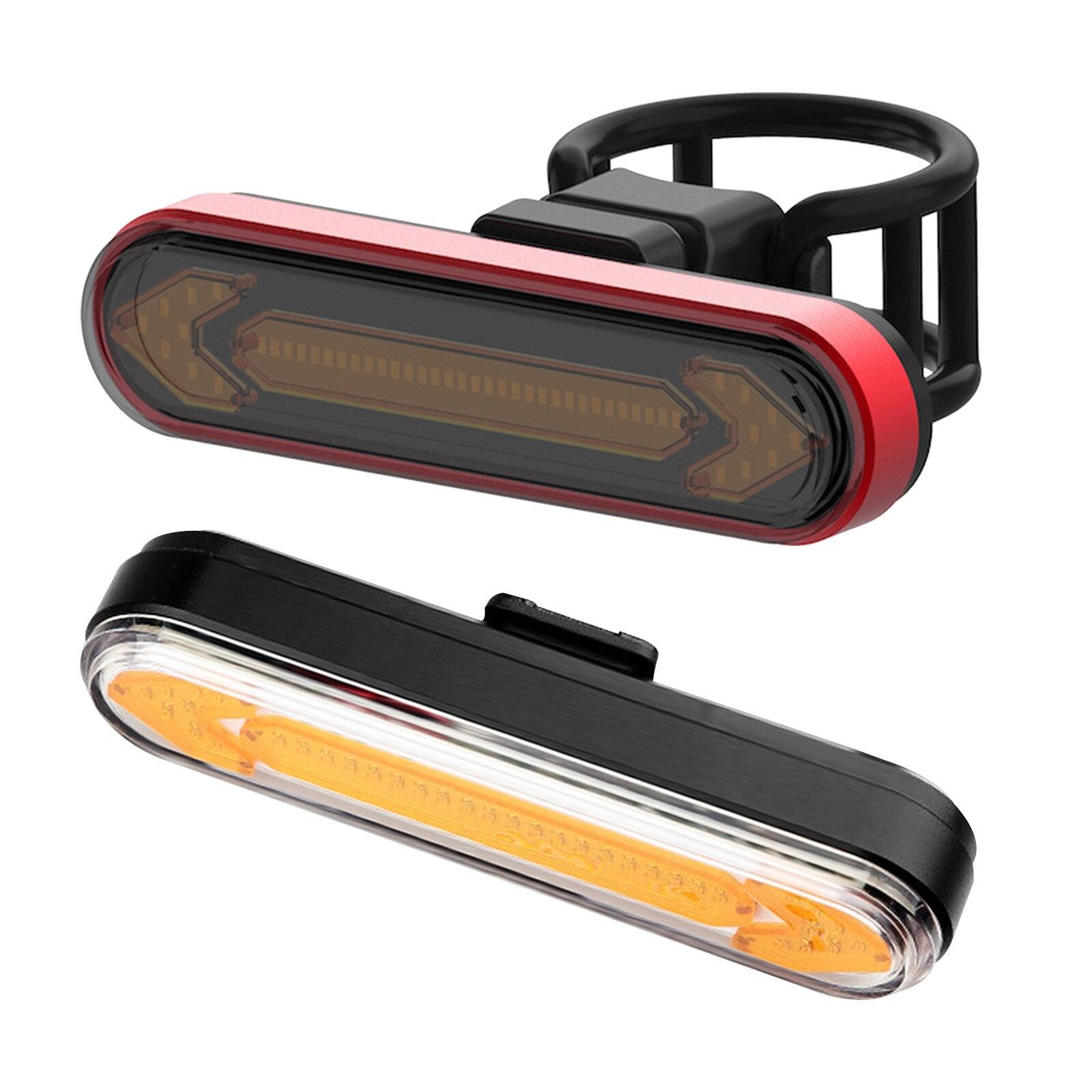 tBicycle Turn Signal Taillight USB Rechargeable Bicycle Tail Rear Light Turn Signal Braking Warning Wireless LED Ultra Bright LED Safety Warning Bike Brake Rear Lights Wireless Remote Control Modes Waterproof Suitable For Mountain Bike Road Bicycle
