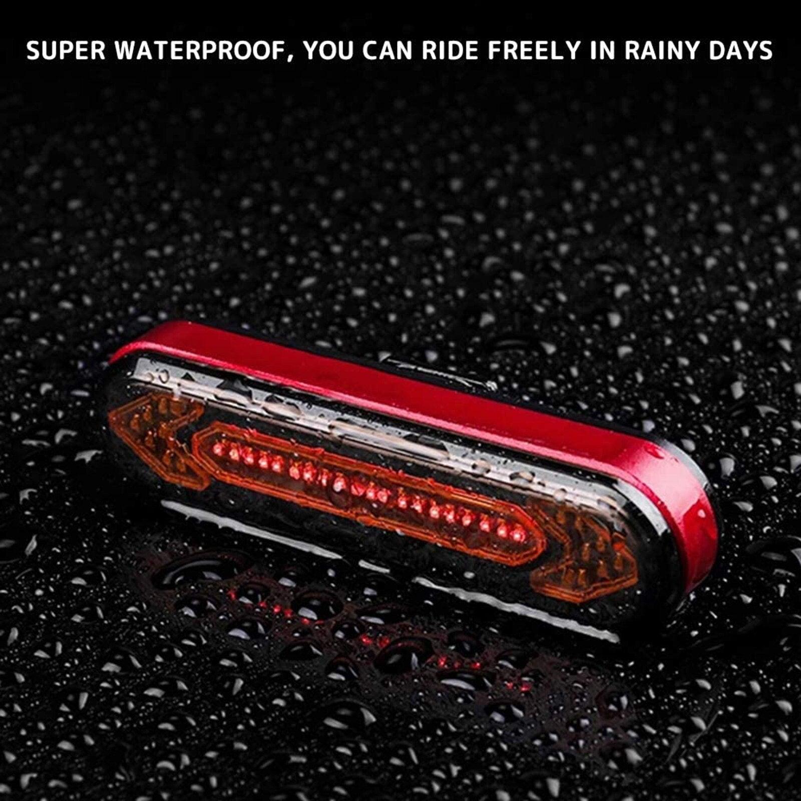 tBicycle Turn Signal Taillight USB Rechargeable Bicycle Tail Rear Light Turn Signal Braking Warning Wireless LED Ultra Bright LED Safety Warning Bike Brake Rear Lights Wireless Remote Control Modes Waterproof Suitable For Mountain Bike Road Bicycle