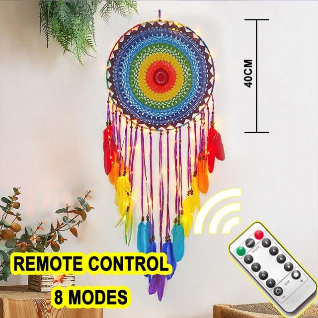 Big Dream Catcher Hanging/Light Decoration Dream Catcher Moon Dream Catcher Room Home Decor Dream Catcher Gifts For Mom Friends Women Girls Wall Decor Bedroom Decoration