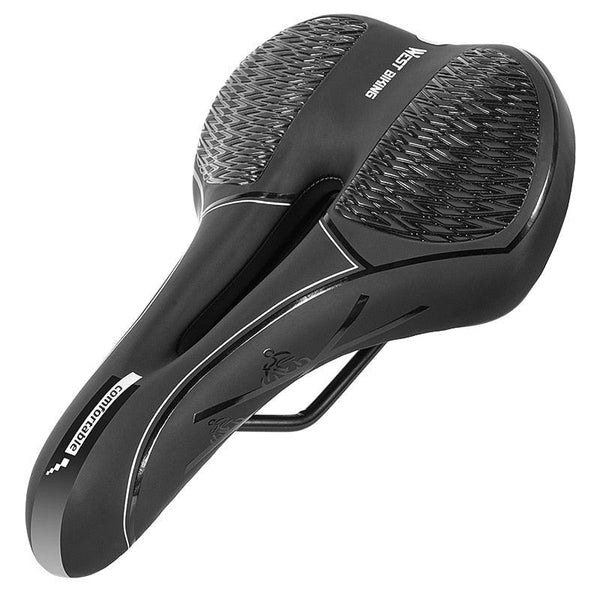 Bike Saddle Mountain Road Bike Seat PU Leather Gel Filled Cycling Cushion Comfortable Shockproof Bicycle Saddle Seat Cushion For Men Comfort Bike Saddle Anti-Slip Bicycle Saddle Waterproof Bicycle Seat For Mountain Bike Seat