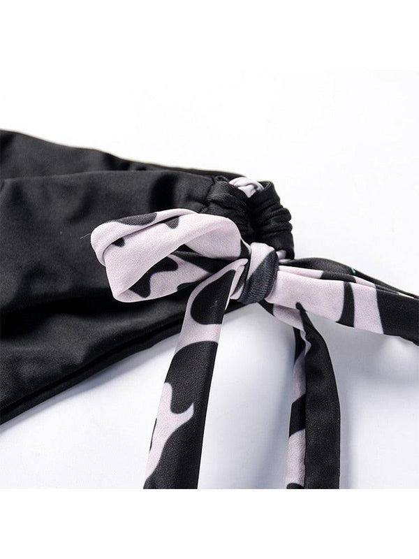 Bikini Sets Solid Color Swimsuit  Mid-Waist  Gather Cup Bikinis Women Swimwear Female Bathing Suits Beach wear  Two Piece Swimsuits Triangle Bikini swimsuits for Women