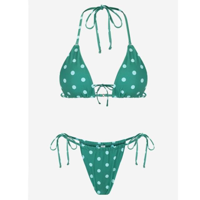 Bikini Swimsuit Solid Color Bikini Set  Swimwear Bathing Suit Women Bikinis String Beach Women Two Piece Bikini Swimsuit Bathing Suits Halter Triangle Tops String Bikini Sets