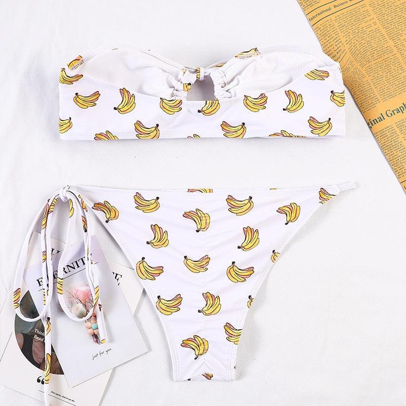 Bikinis Micro Adjustable Swimwear Women Summer Bikini Set Modern Colorful Print Beach Wear Women's Comfortable Swimsuit Knotted String Triangle Bikini Tie Side High Cut Bikini Set
