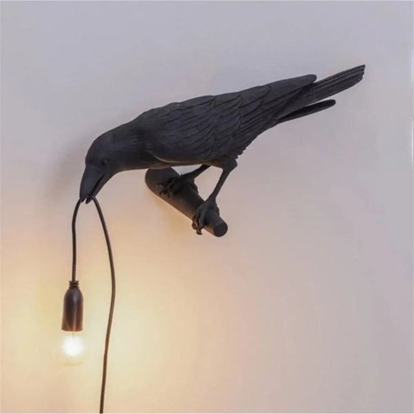 Bird Resin Wall Decor with Creative & Stylish Lamp Holder Design