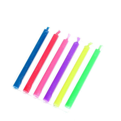 Birthday Party Supplies Wedding Cake Candles Safe Flames Dessert Decoration Colorful Flame Multicolor Candle Long Thin Cake Candles Birthday Candles in Holders for Party Wedding Birthday Cake Decorations