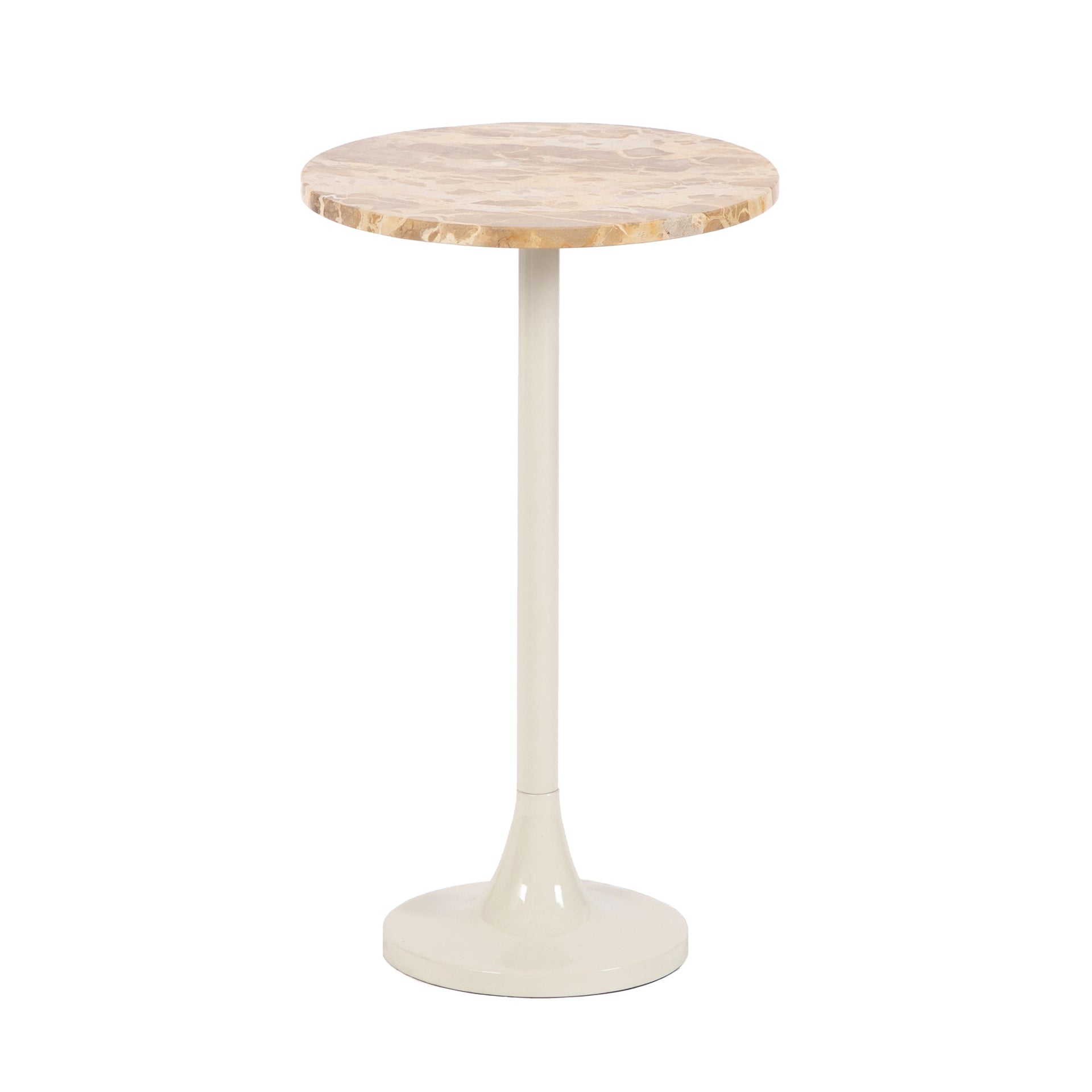 Baronet Round Marble and Metal Table