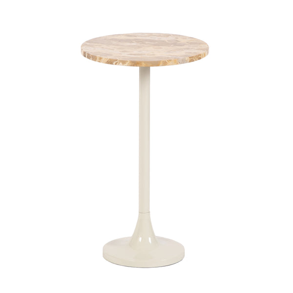 Baronet Round Marble and Metal Table