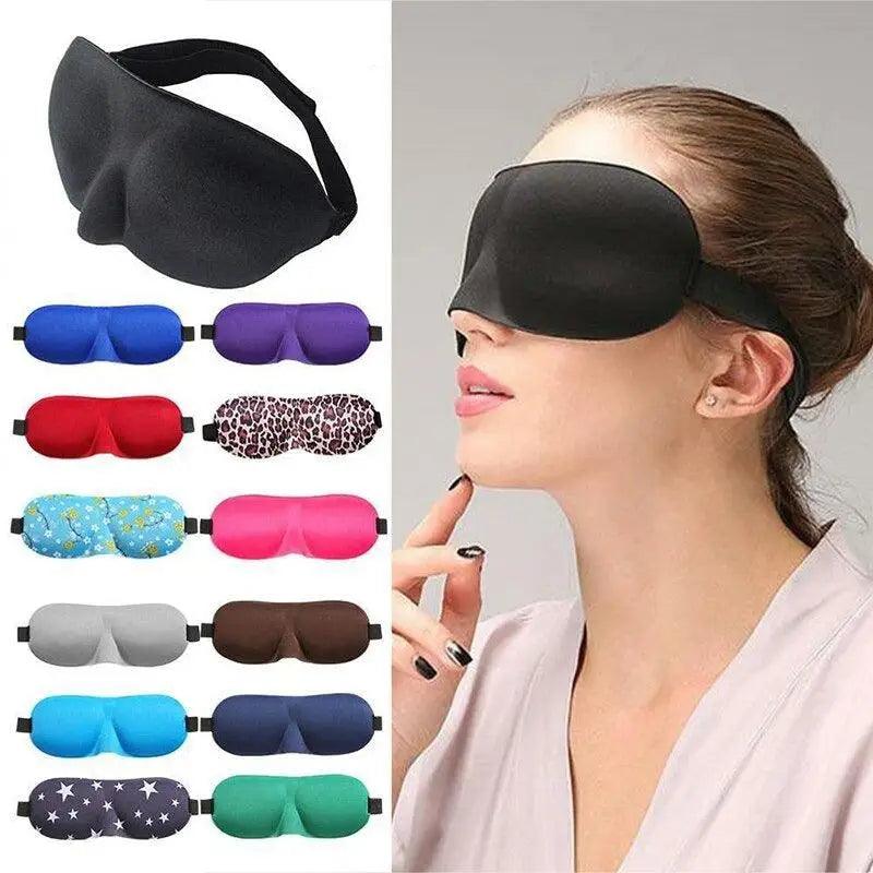Black 3D Sleep Natural Sleeping Mask Eye Adjustable Strap Eye Mask Cover Portable Travel Blindfold Comfortable Mask For Sleeping