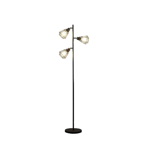 Black & Adjustable Metal Floor Lamp for Rustic and Modern Spaces