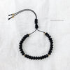 Black Aqeeq Tasbih Bracelet | Women's Prayer Beads - 33 Disc Beads, 6mm