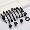 Black American Aluminium Alloy Door Handles Wardrobe Drawer Pull Kitchen Cabinet Knobs For Furniture Handle Hardware Accessories Vintage Cabinet Drawer Handles Pull for Cabinet Door Dresser Cupboard Closet Drawer Furniture