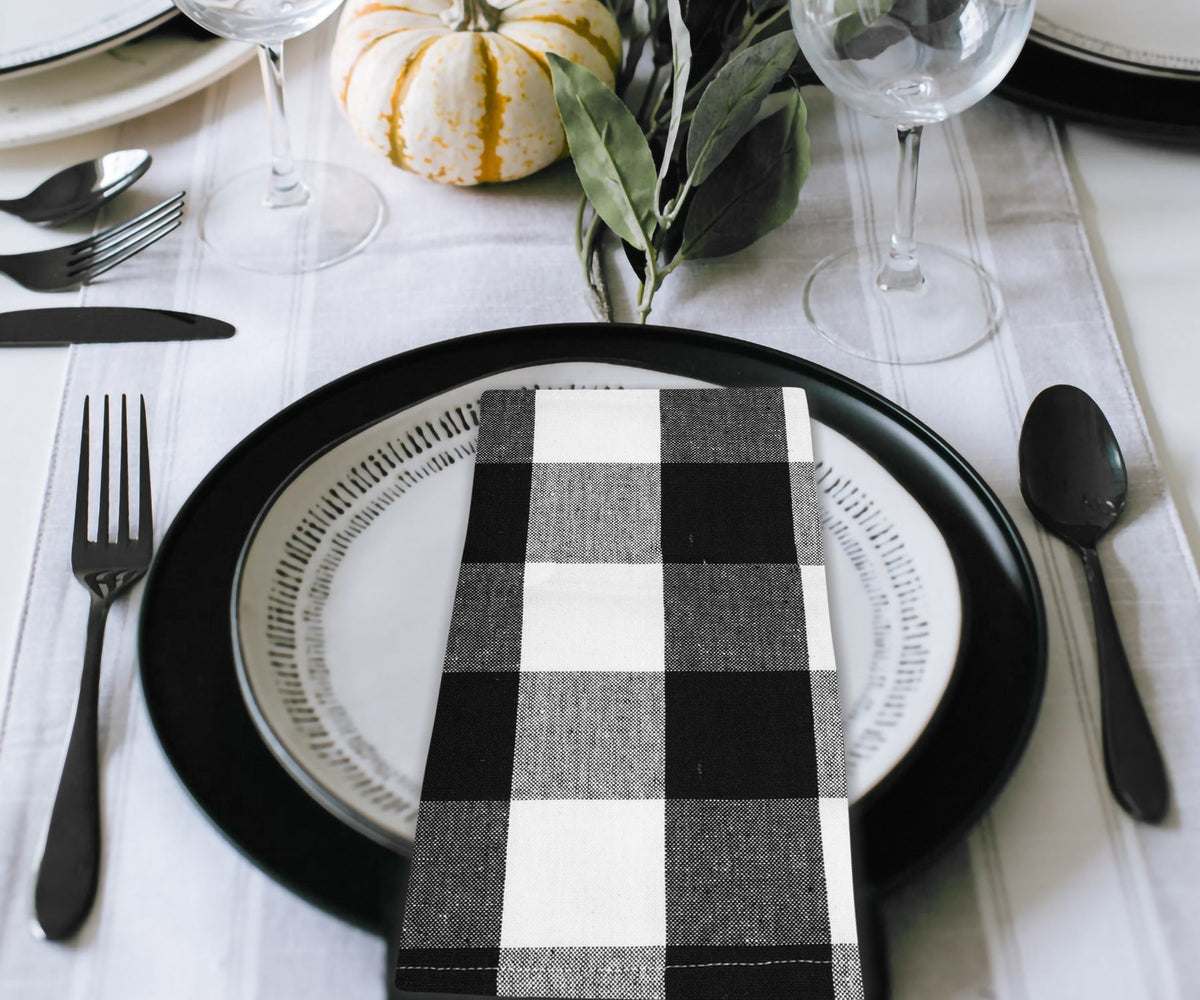 Cotton Napkins - Plaid Cloth Napkins