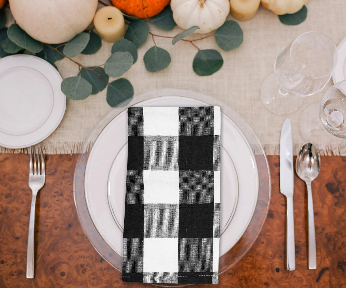 Cotton Napkins - Plaid Cloth Napkins