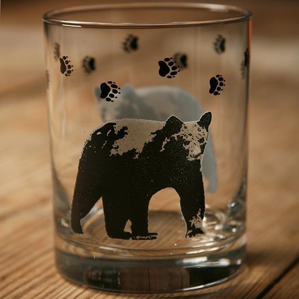 Black Bear Double Old Fashioned Glass Set - Gifts for You 'n Me