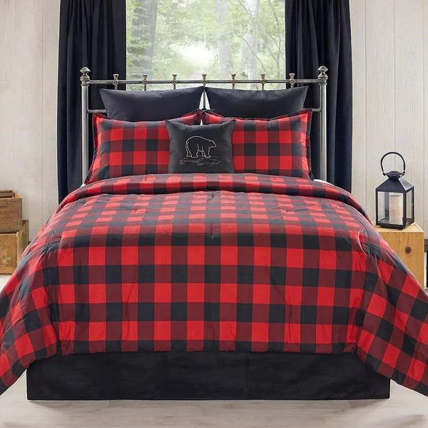 Black Bear Plaid Quilt Set - Gifts for You 'n Me