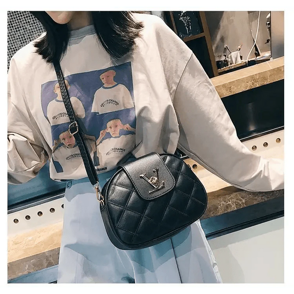 Black Beauty Women's Shoulder Crossbody Bag For Females Fashionable Handbag PU Famous Designer Clutch