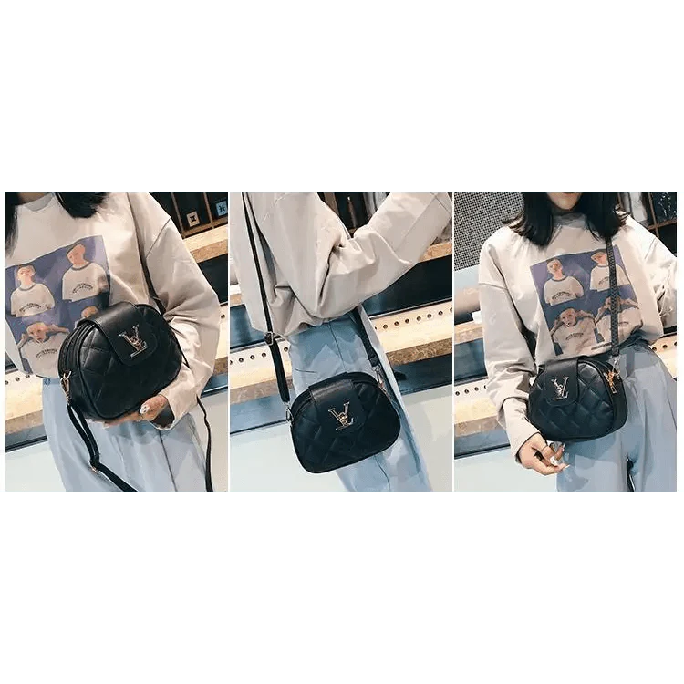 Black Beauty Women's Shoulder Crossbody Bag For Females Fashionable Handbag PU Famous Designer Clutch