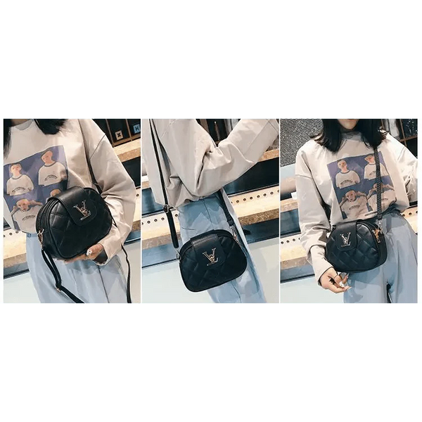 Black Beauty Women's Shoulder Crossbody Bag For Females Fashionable Handbag PU Famous Designer Clutch