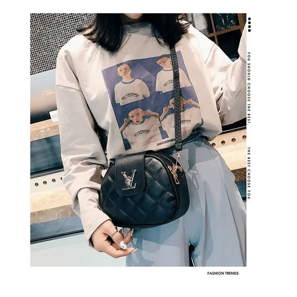 Black Beauty Women's Shoulder Crossbody Bag For Females Fashionable Handbag PU Famous Designer Clutch