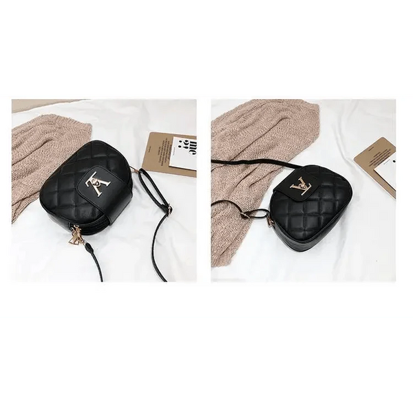 Black Beauty Women's Shoulder Crossbody Bag For Females Fashionable Handbag PU Famous Designer Clutch