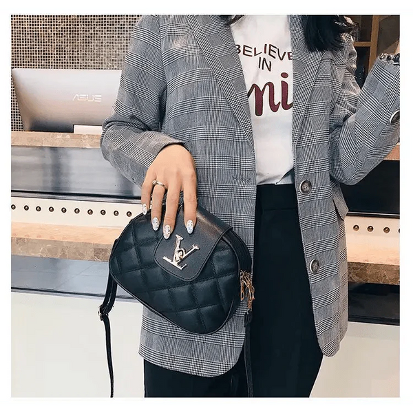 Black Beauty Women's Shoulder Crossbody Bag For Females Fashionable Handbag PU Famous Designer Clutch