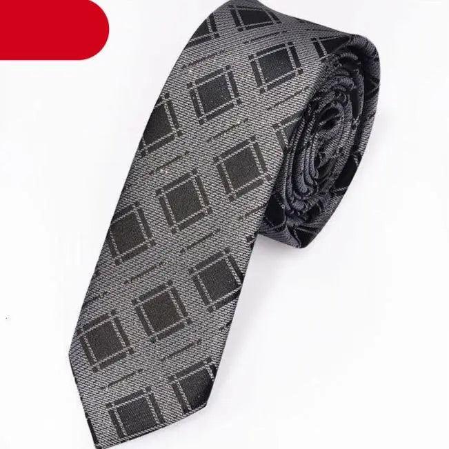 Black Business Dots Printed Polyester Men Necktie Slim Tie Formal Skinny Elegant Office Necktie For Men