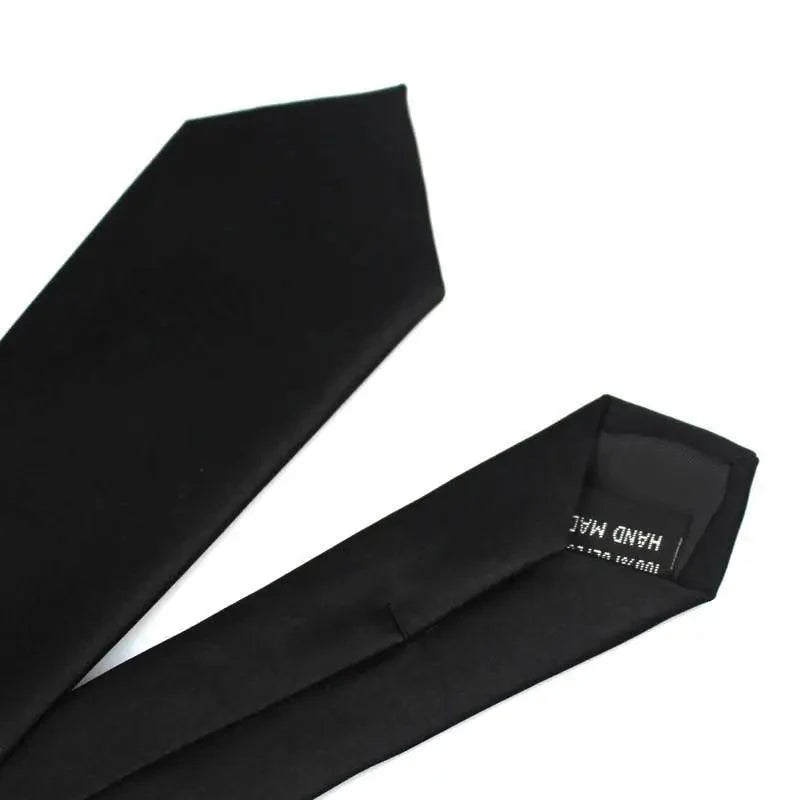 Black Business Skinny Men Neckties Wedding Slim Ties Elegant Men Lightweight High Quality Modern Ties